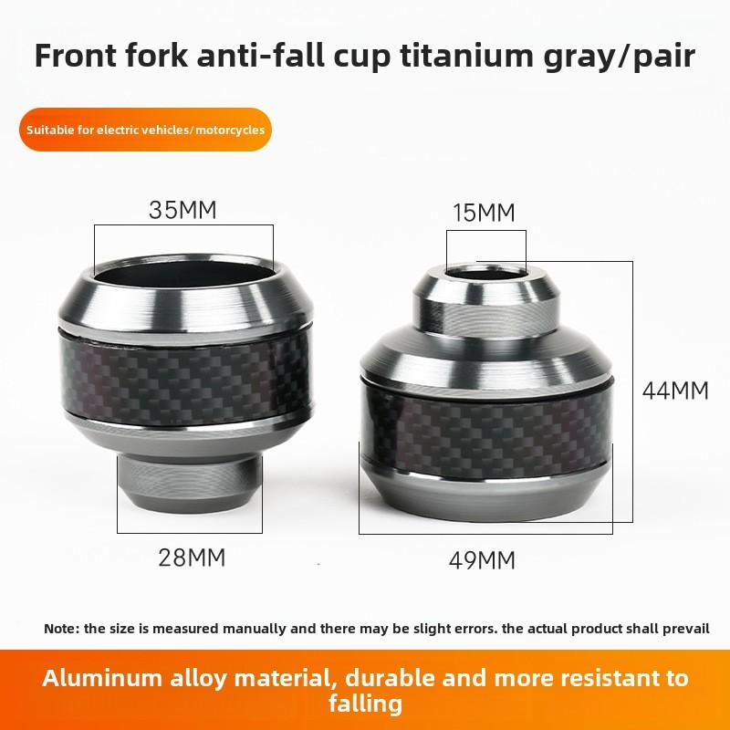 2Pcs Universal Motorcycle Wheel Protection Crash Pad Protectors Alloy Motocross Falling Front Fork Slider Shock Absorption Cups