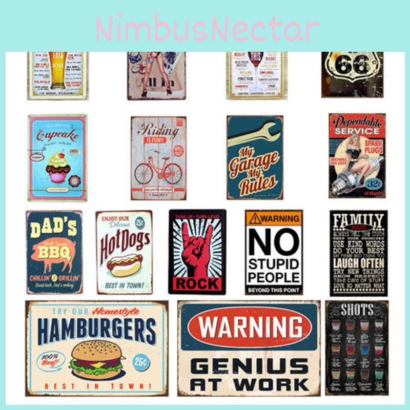 Retro Metalowy Szyld Blaszany Plakietka z Wintydżowym Urokiem do Dekoracji Ścian Baru i Kawiarni