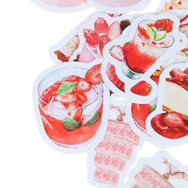 46pcs Cute strawberry dessert DIY Diary Craft Stickers Scrapbooking decoYJji 46pcs Cute strawberry dessert DIY Diary Craft Stickers Scrapbooking decoYJji