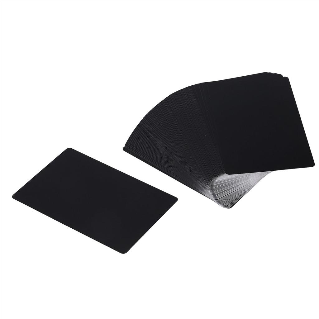 BHBL 100 Stück Metall Gravurrohlinge Aluminiumblech Lasergravur Visitenkarten Gravur DIY Geschenkkarten, Mattschwarz