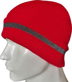 High Visibility Safety Beanie Reflective Knit Ribbed Hats Warm Winter Bonnets for Night Running Hiking Cycling