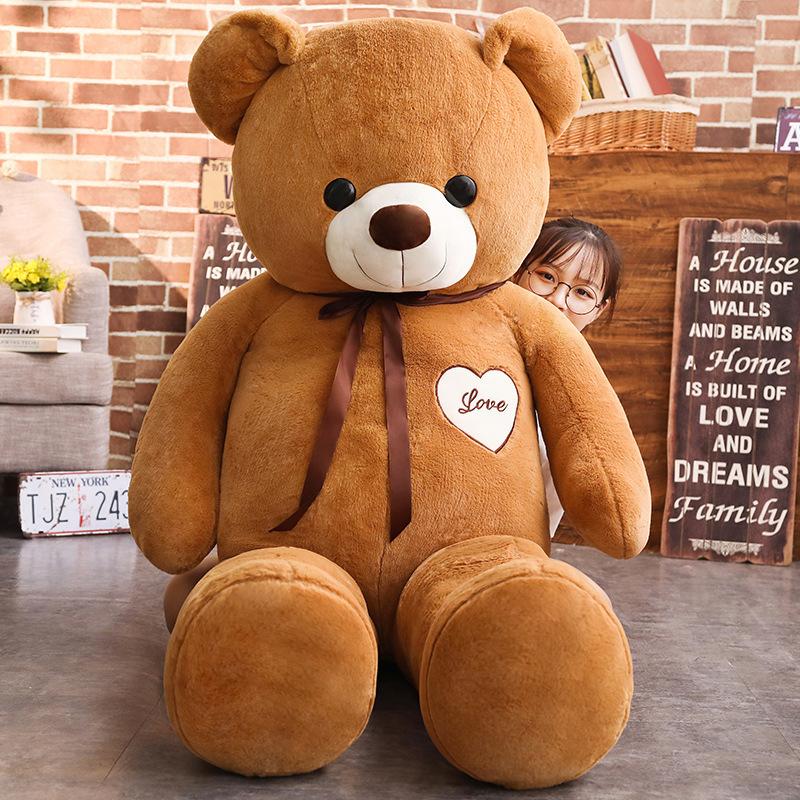 American Big Bear Doll Large Teddy Bear Plush Toy Hug Bear Ribbon Bear Cute Big Bear Gift for Girlfriend