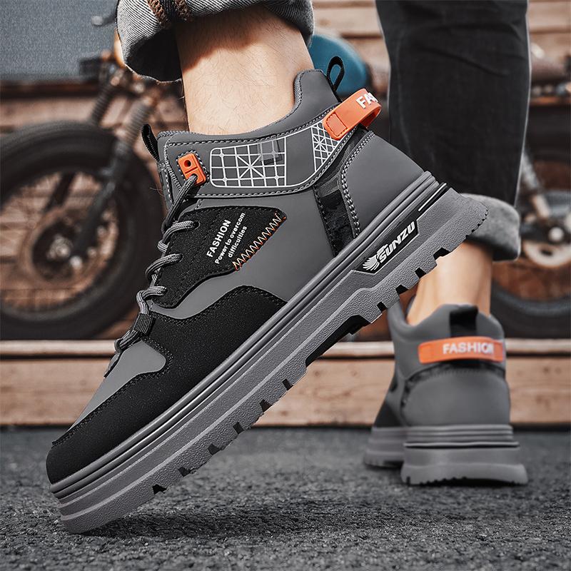Neue Herren Klassische Herbst- und Wintermode High-Top Dicke Sohle Skateboard-Schuhe Bequeme Weiche Sohle Basketball Sneaker