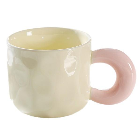 Creamy Style High Value Mug with Lid Spoon for Girls Birthday Gifts Large Capacity Water Cup Office Ceramic Cup