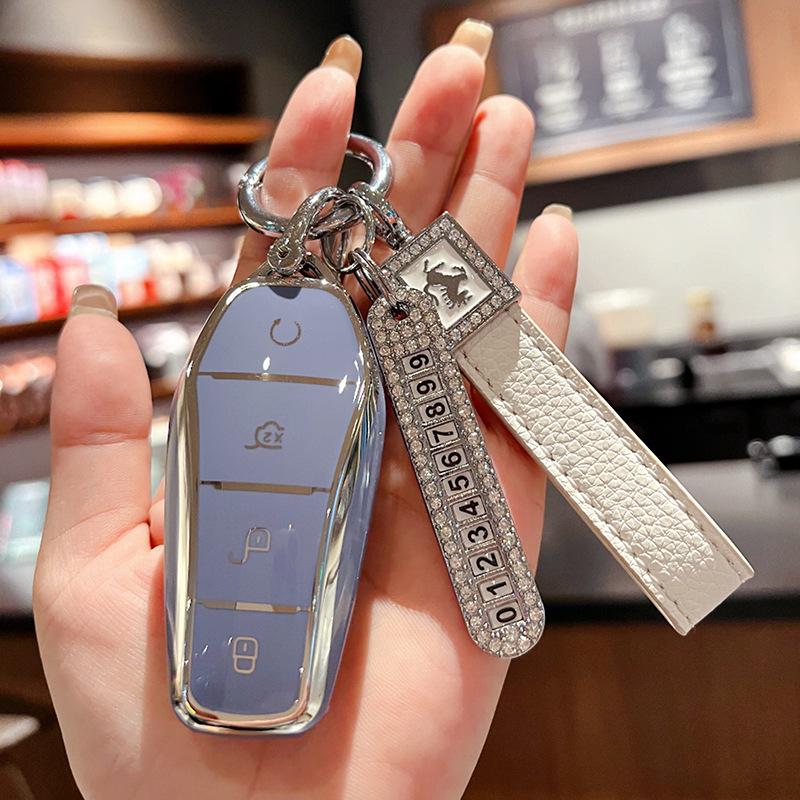 BYD Key Cover - Compatible with Dolphin, Han, Song, Qin, Yuan Plus DMI, Song Pro Max, Speed, Sharp, Han EV, Destroyer 05.