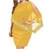 2024 Irregular Sequin Patchwork Plus Size Women's Dress - 8 Colors & Sizes Available