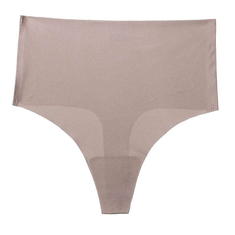 High Waist Sports Anti-clip Buttocks Sexy Women's Panties Seamless Ice Silk T-shaped Yoga Quick-drying Girl Thong