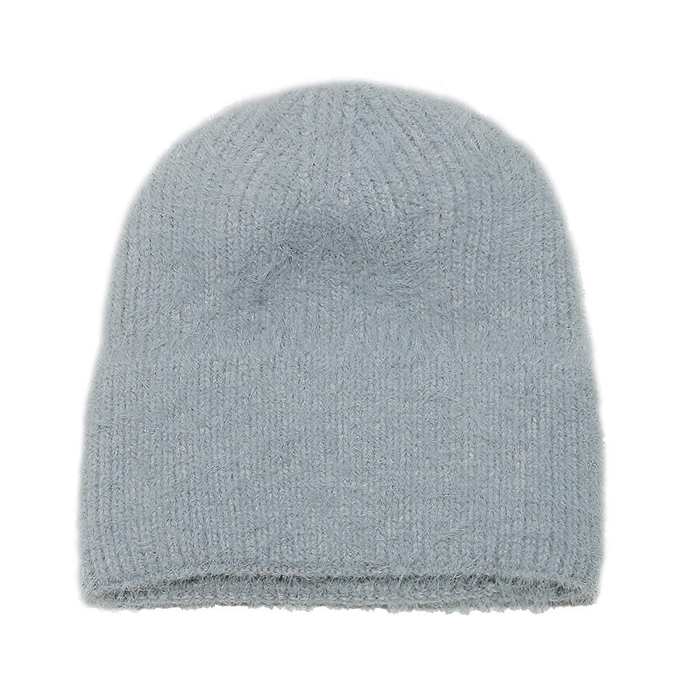 2025 Herbst und Winter neue Samt verdickte warme Strickmütze Imitation Nerz einfarbig vielseitige Wollmütze Schlupfmütze für Männer und Frauen