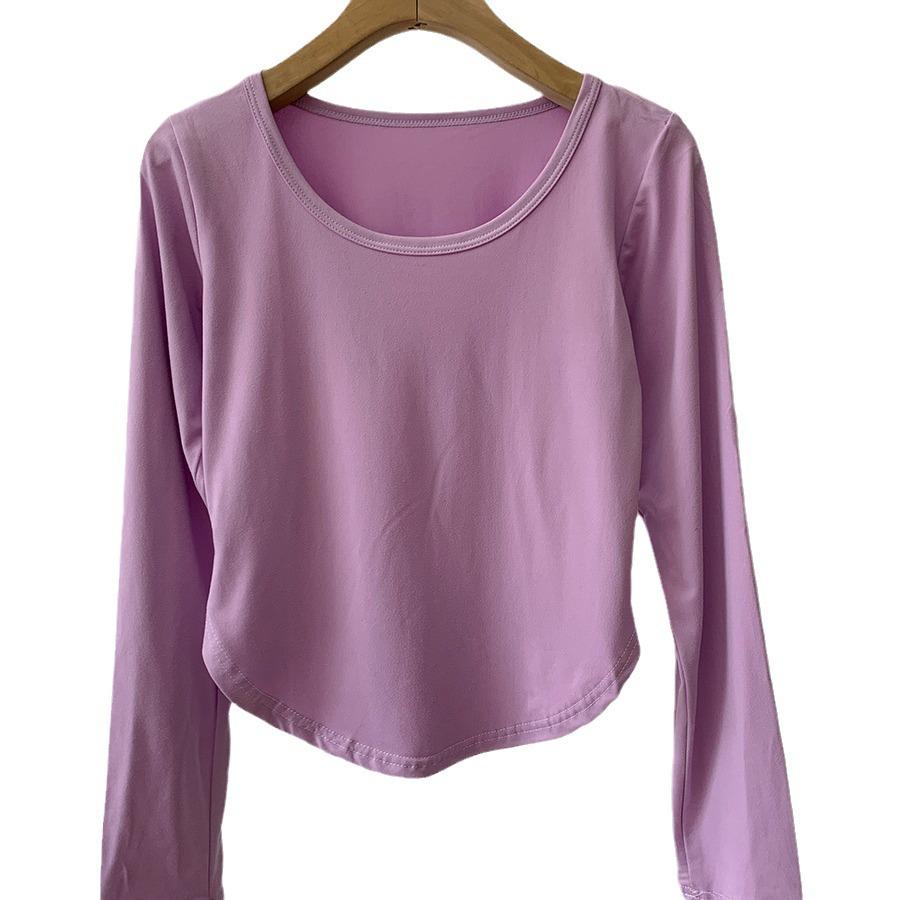 Women's Spring 2025 Irregular Slim-fit Long-sleeve T-shirt – Spicy Girl Short Top