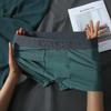Men's Striped Mid-Waist Boxer Briefs - Comfortable & Breathable Four-Corner Youth Shorts