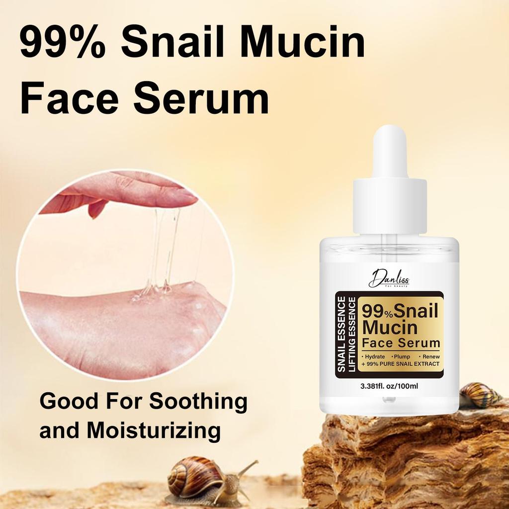 99% Snail Mucin Face Serum-Moisturizing And Soothing The Skin-Suitable For All Skin Types, 100ml