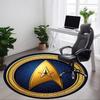 1 szt. Okrągły dywanik biurowy Star Trek, Mata wewnętrzna odpowiednia do biura, sypialni, salonu, wystroju domu, dekoracji pokoju, Offic a0928129