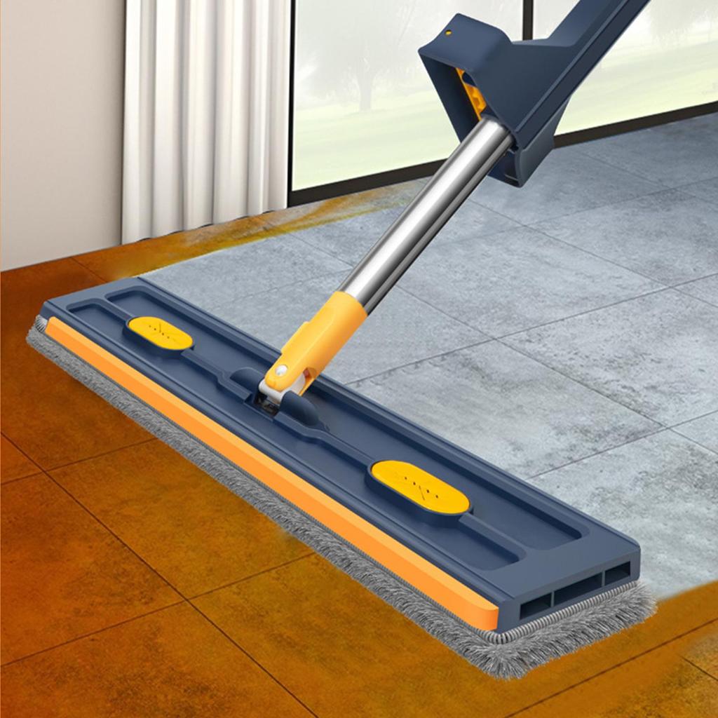 Flat Mop Long Handle Floor Wash Tool Large Flat Mop With Long Handle For Hardwood Tile Carpet Bathroom Garage Apartment