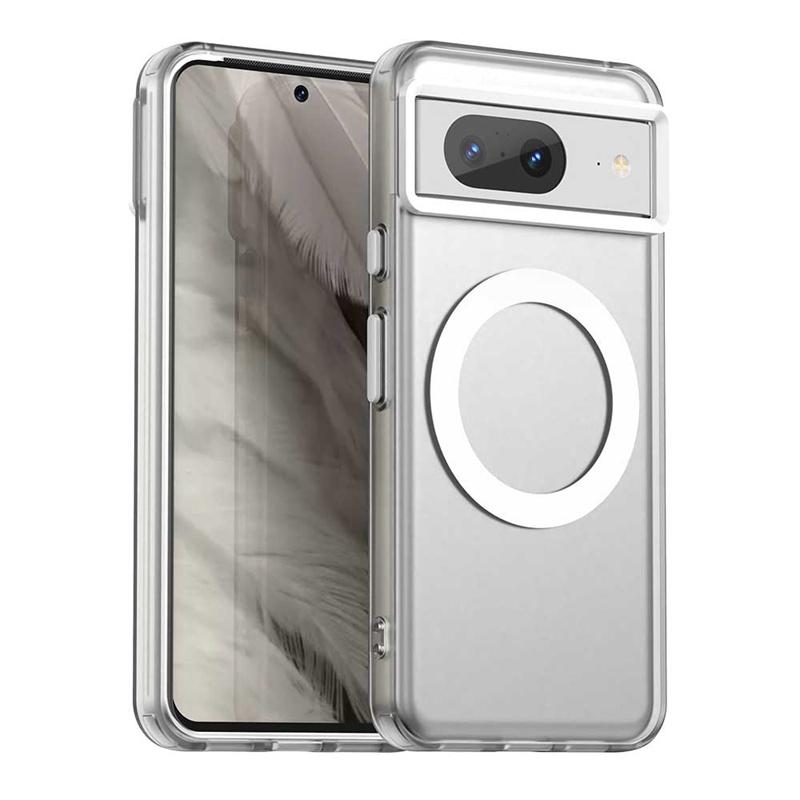 

For Google Pixel 8 Case Magsafe Wireless Charging Cover Google Pixel 8 Case Shockproof Matte TPU Phone Bumper For Google Pixel 8 For Google Pixel 8 белый
