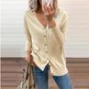 2026 Autumn Winter Women's V-Neck Cardigan, Button Detail Open Front Knit Sweater with Soft Yarn, Versatile Layering Piece for Office & Casual Wear