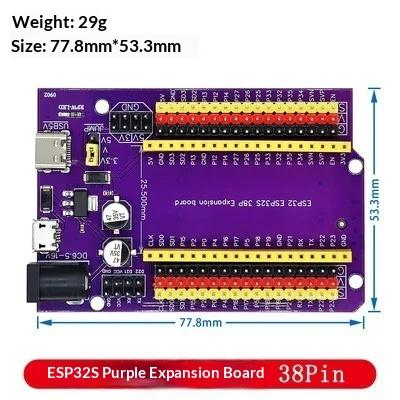 

ESP32-DevKitCDevelopment Board ESP32Base Plate Can be equipped withESP32-32D/32U Module Component