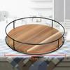 360 Degree Rotating Lazy  Turntable Versatile Rotating Storage Rack Round Wooden for Home Kitchen Pantry