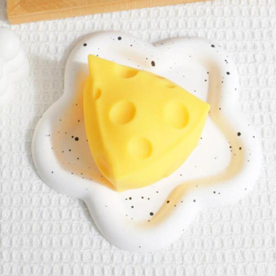 Simulated Triangle Cheese Squeeze Toy Stress Relief Cheese Fidget Toy Slow Rising Simulation