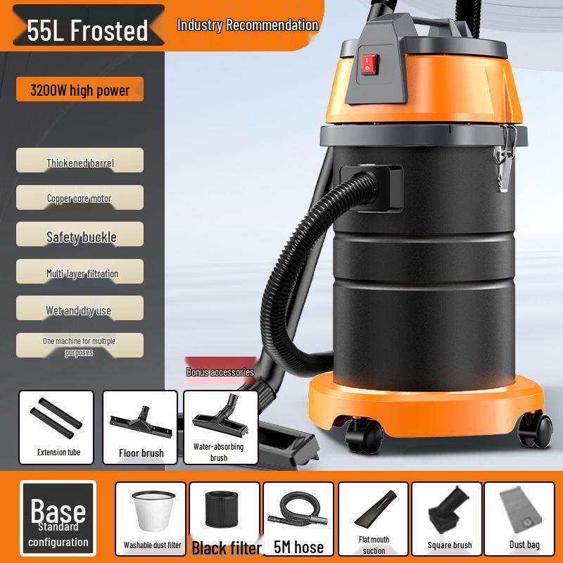 High-Power Wet & Dry Industrial Vacuum Cleaner for Household & Commercial Use