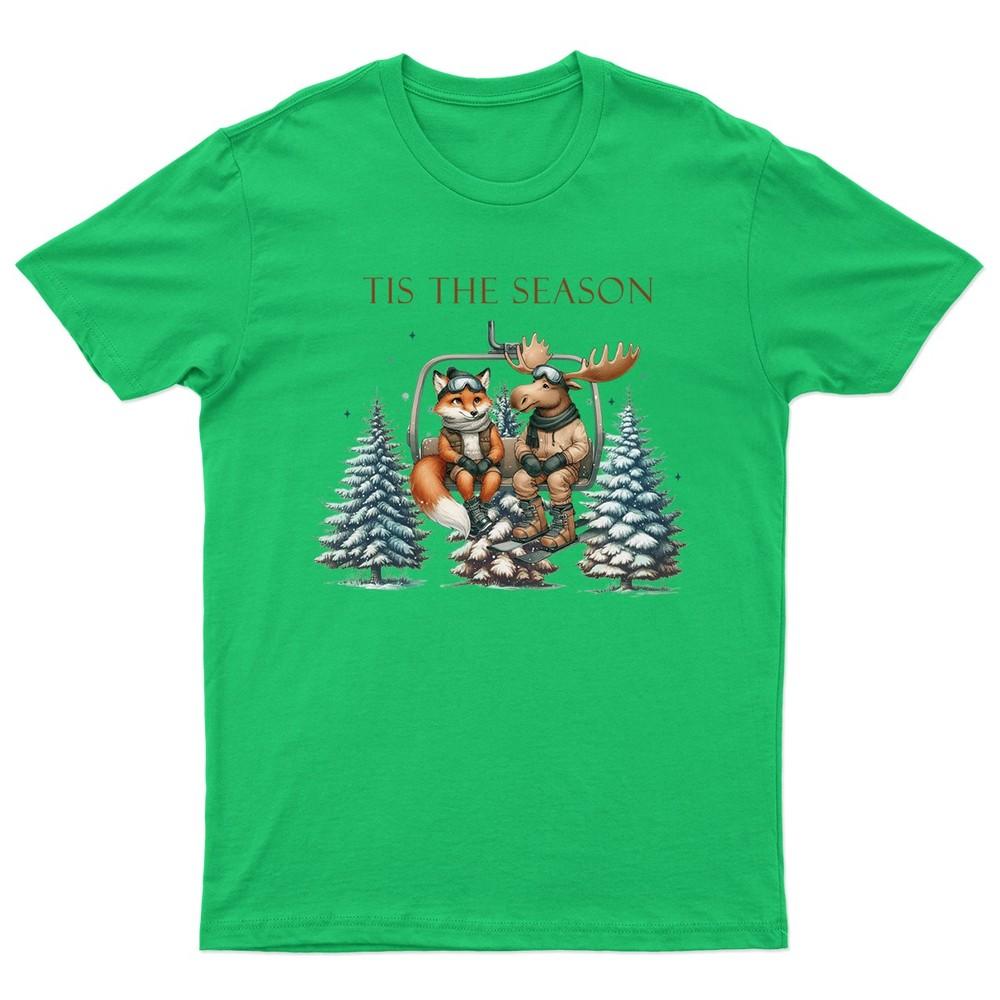Tis The Season Winter TShirt Unisex Gift Retro Seasonal Funny Xmas Santa a S