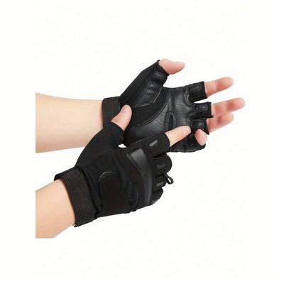 Ein Paar Schwarze Halbfinger-Fahrradhandschuhe für Herren/Damen, Geeignet für Radfahren, Halbfinger Rennrad Mountainbike Handschuhe - Radfahren/Training