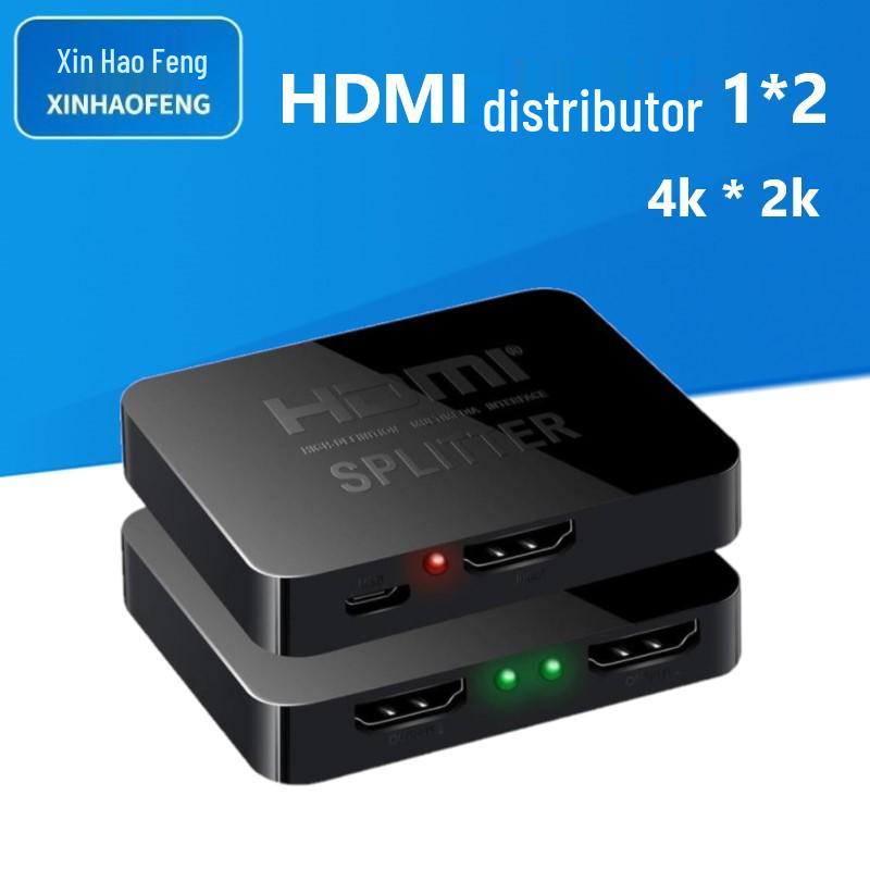 4K Dual-Screen HDMI Splitter - Mini HDMI Input, Two Outputs for Simultaneous Display