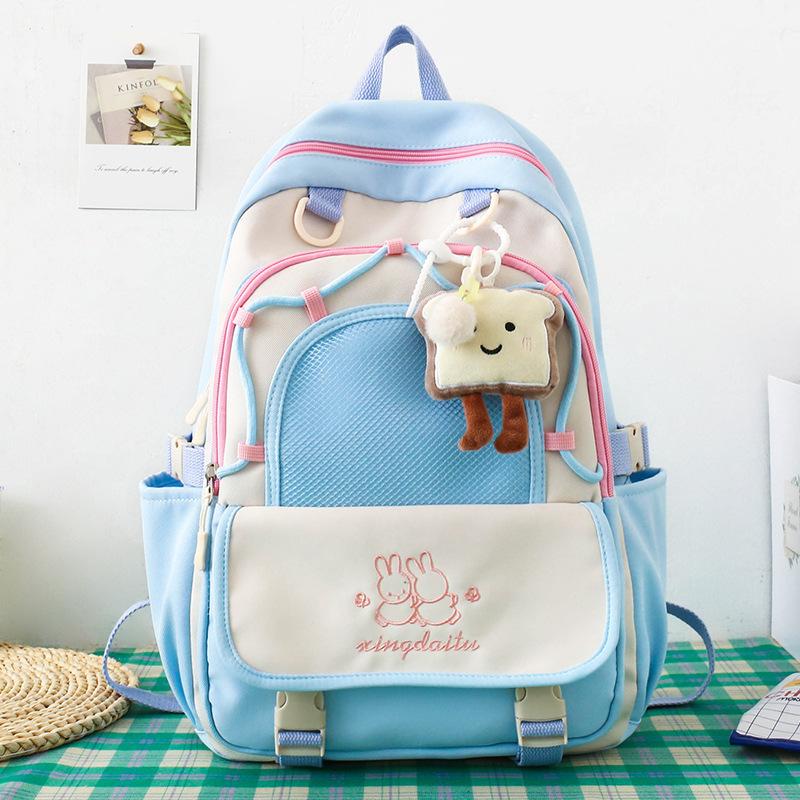 Children's Schoolbags  Elementary School Students  Junior High School Girls  High School Students Splicing Backpacks