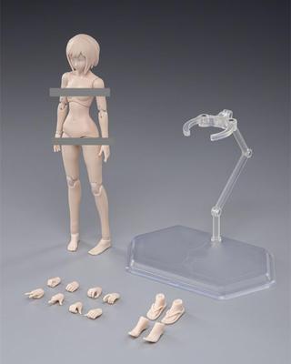 86TOYS for Action Figure Pearl Whitening Skin Manga Anime Style Female Body and Unpainted Head and Fist Set Small [TOYBARJAPAN] T86-ST 1/12
