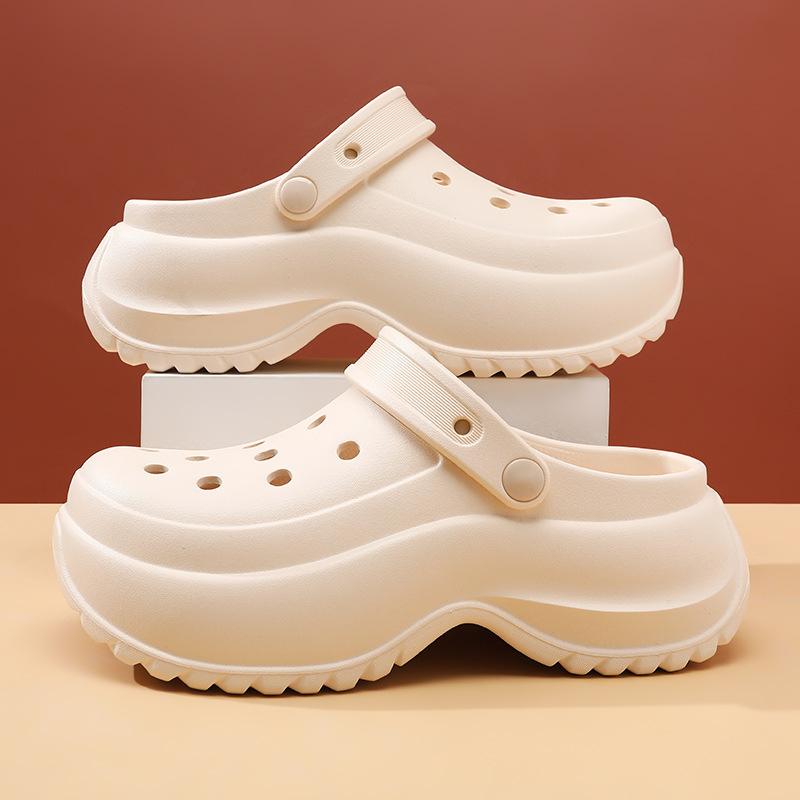 

Женские летние уличные шлепанцы на толстой подошве из ЭВА, износостойкие, не вызывающие запаха, нескользящие садовые туфли 39-40 хаки