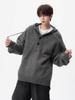 Men's Casual Knitted Hooded Pullover Sweater Coat - Autumn/Winter Versatile Loose Fit.