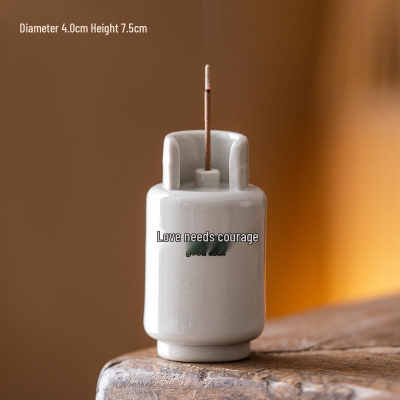 Antique Chinese Style Ceramic Incense Burner - Indoor Desktop Ornament