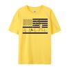 2024 Student Tees Heartbeat Flag Tshirt 100 Cotton Short Sleeve T Shirt O Neck Graphic Tee Shirt