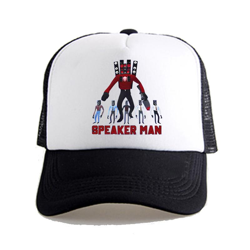 

Skibidi Kid Adult Toilet Printing Baseball Caps Adjustable Hip Hop Summer Hats Style F,Adults