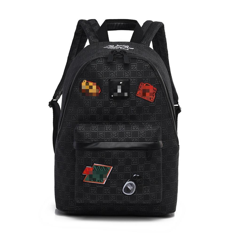 Schachbrettmuster Bedruckter Buchstaben-Rucksack Mittelschule Schultasche Große Kapazität Reisetasche Trendiger Sportrucksack für Herren und Damen.