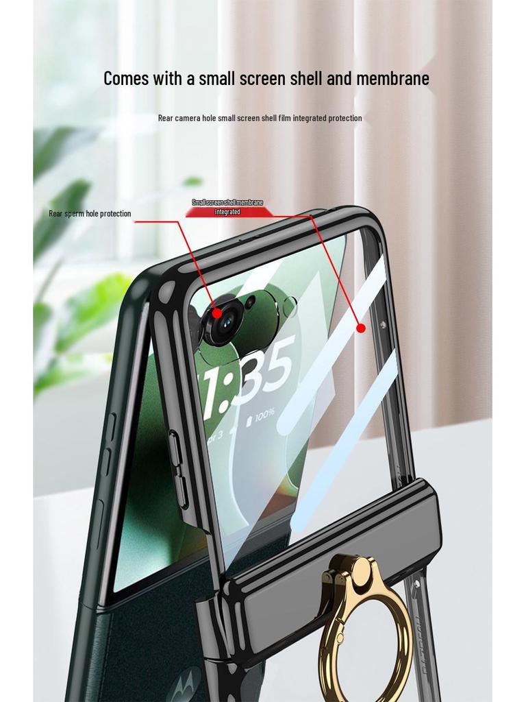 Motorola Razr 6 Ultra Transparent Phone Case with Magnetic Holder