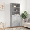 VidaXL Highboard Sonoma Grey 69.5x34x180 Cm Engineered Wood 3199615