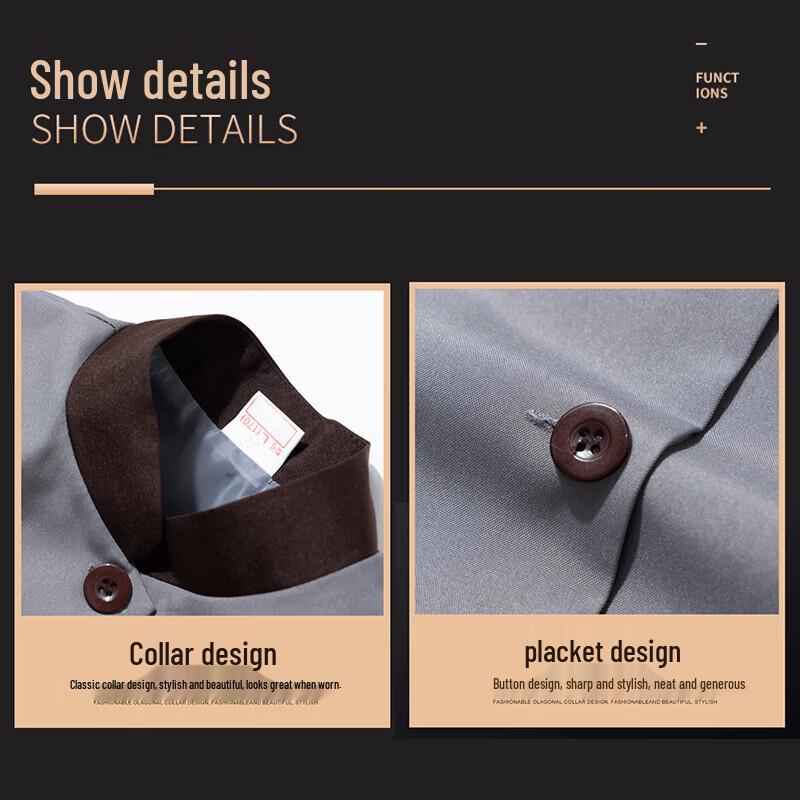 Unisex Stand-Up Collar Cleaning Uniform 5XL