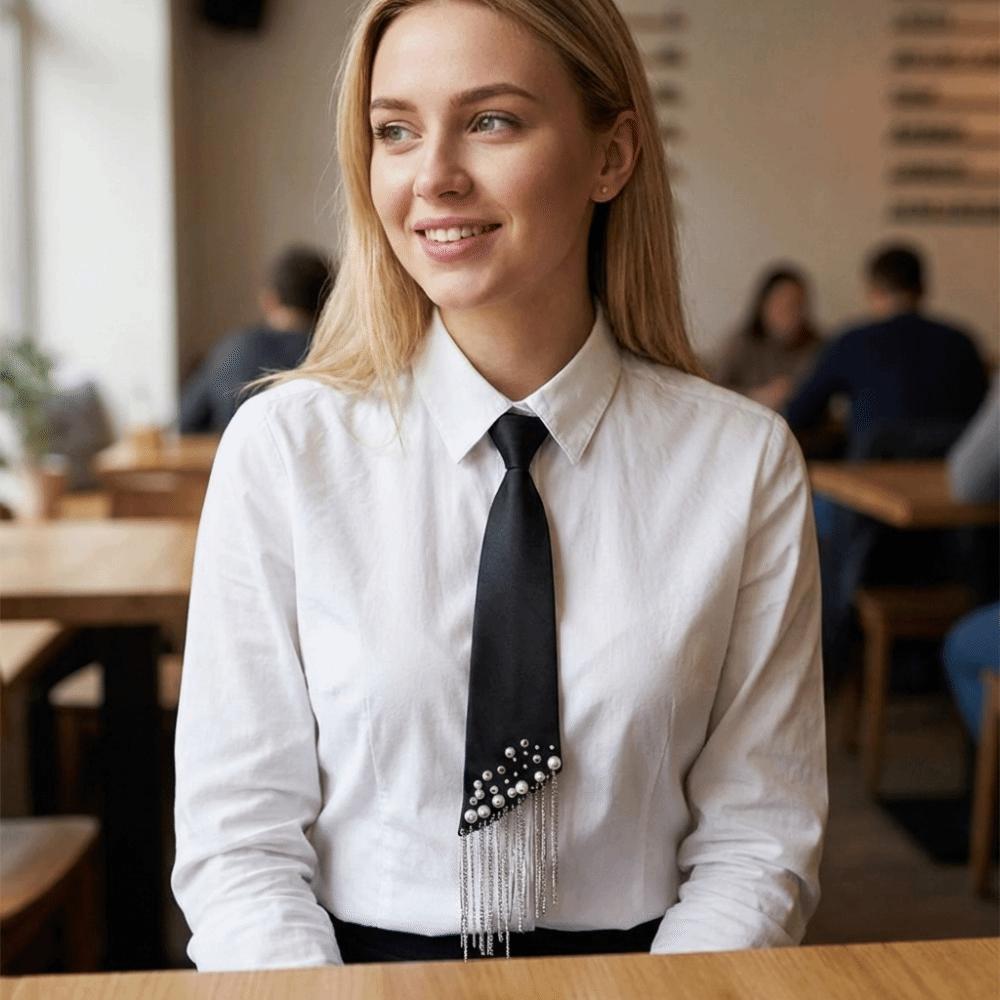 Adjustable Lazy Person Neck Tie Korean Style Pre Tied Neck Tie Elegant Shirt Tie  JK