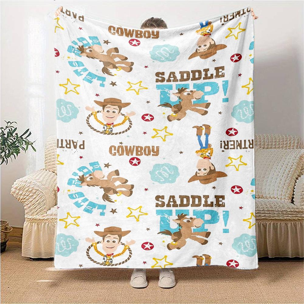 1Pc Cowboy Adventure Blanket Soft Throw Blanket For Home Bedroom Bed Sofa Travel Office Solid Christmas Blanket