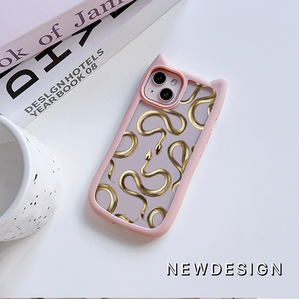 Мягкие чехлы для телефонов с кошачьими ушками для iPhone 16 15 13 12 11 Pro Max 14 Plus — фото 4