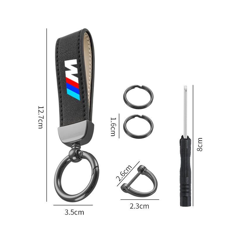 Car Keychain Keyring Leather Logo Key Chain Pendant Gifts For BMW M Emblem E46 E36 E34 F10 E90 F30 E60 F30 E53 E30 E92 E87 Cybf04