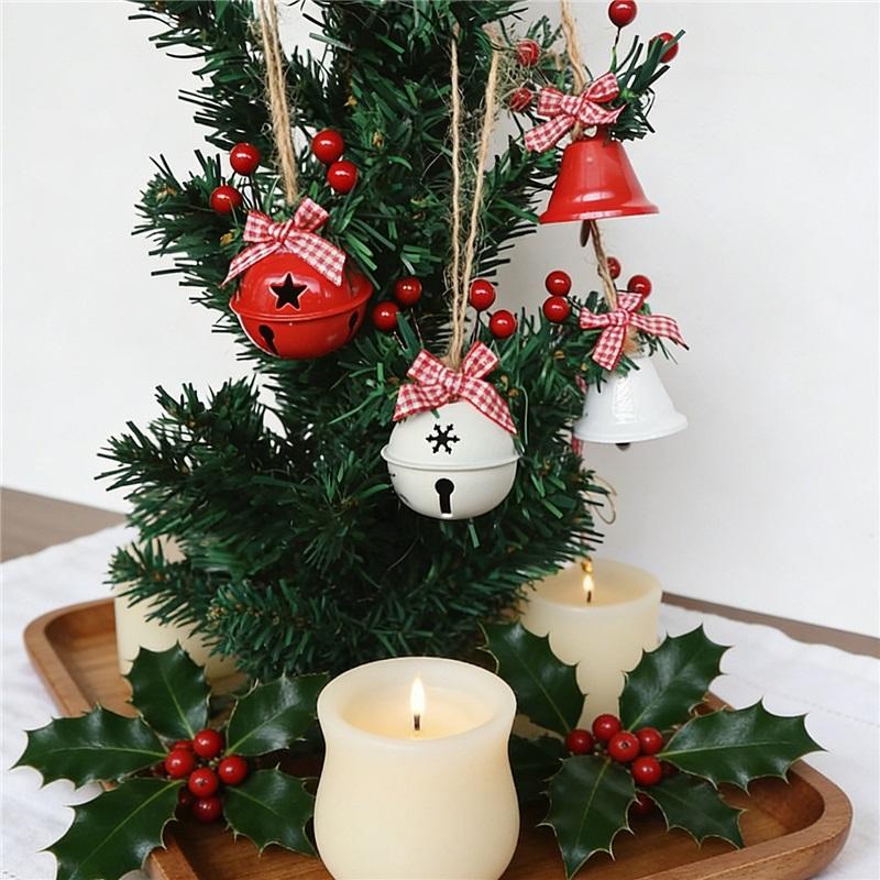 Christmas Decoration Christmas Tree Pendants Christmas Bells Twine Berry Accessories Christmas Tree Bow Bell Pendants
