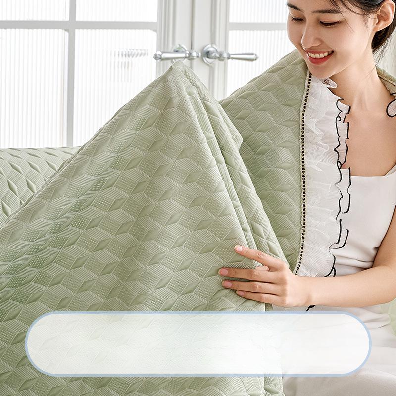 Summer Ice Silk Sofa Towel Cool Yiquan Bag Sofa Cover One Piece Sofa Cover Cloth Cushion Cool and Breathable