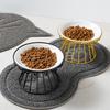 Ceramic Elevated Pet Bowl With Stand For Cats Dogs Food Water Feeder Anti Vomit Slow Feeding Design Outdoor Indoor Use
