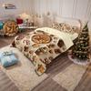Gingerbread Man Quilt Cover Pillowcase Digital Printing Quilt Cover Three-Piece Distribution Source Factory