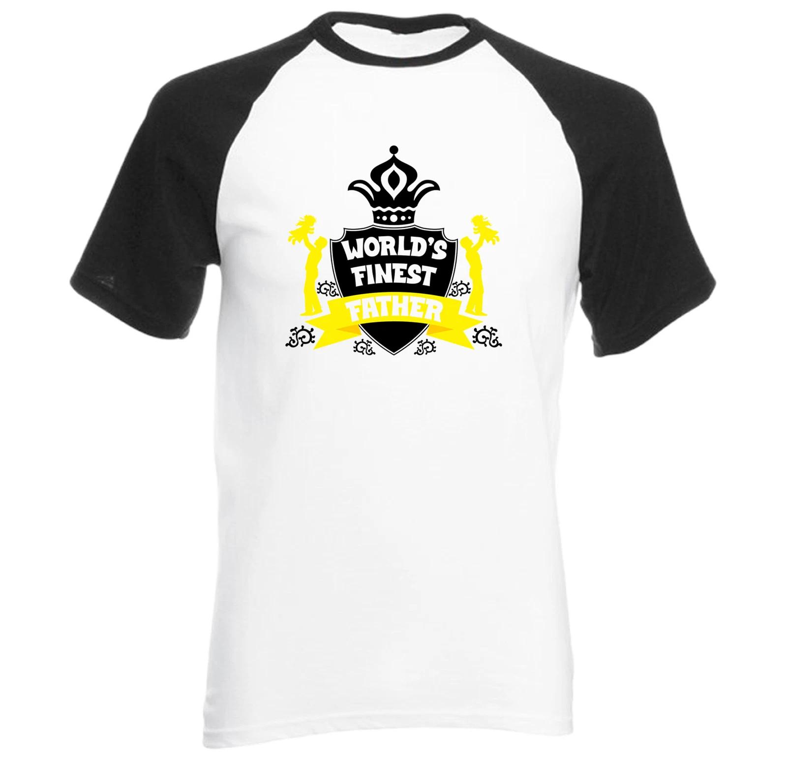 Worlds Finest Father Raglan T Shirt,King Crown Fathers Day Baseball Gift T Shirt S