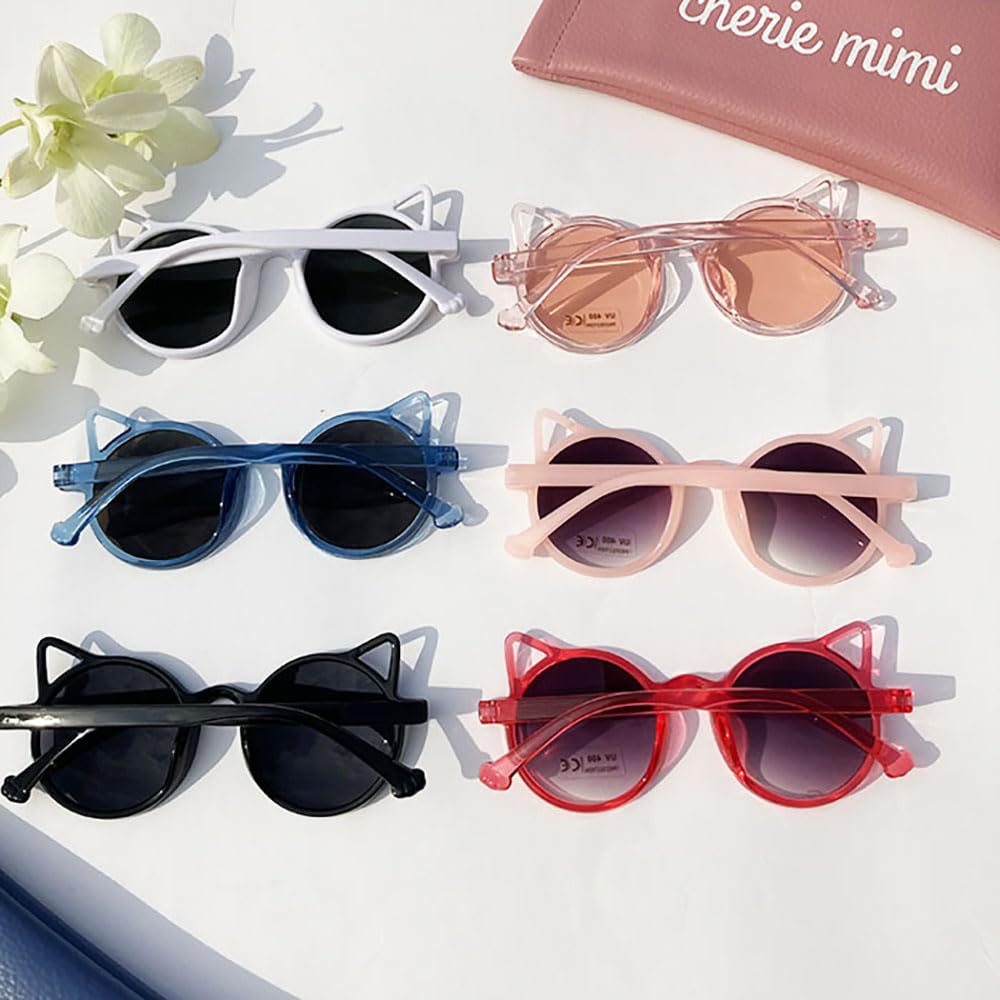 Óculos de Sol Shelly Mimi com Gato UV400 Transparentes Tamanho Único Infantil Estojo, Orelhas, Proteção, Vermelho, 522391022,