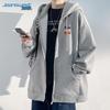 Jeanswest Men's Relaxed Fit Zip-Up Crew Neck Sweatshirt Cardigan
