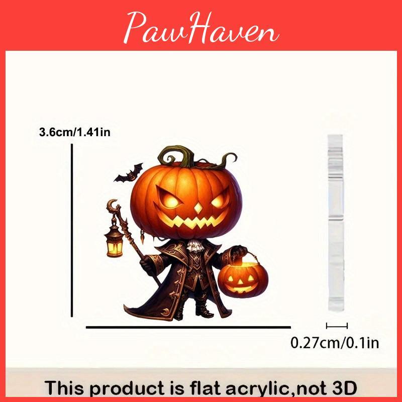 Halloween Themed Cartoon Pumpkin Pattern Women Acrylic Earrings For Casual Fashion Adults
