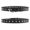 Hiphop Punk Women Pu Belt With Rope Punched Hollow Out Design For Wear Casual